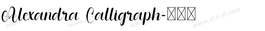 Alexandra Calligraph字体转换